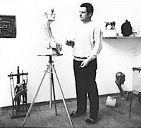 1970 Helmut Moos im Atelier der Kornstrasse